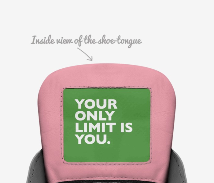 Mellos custom made in Italy shoes by Omari Francis | Tongue view