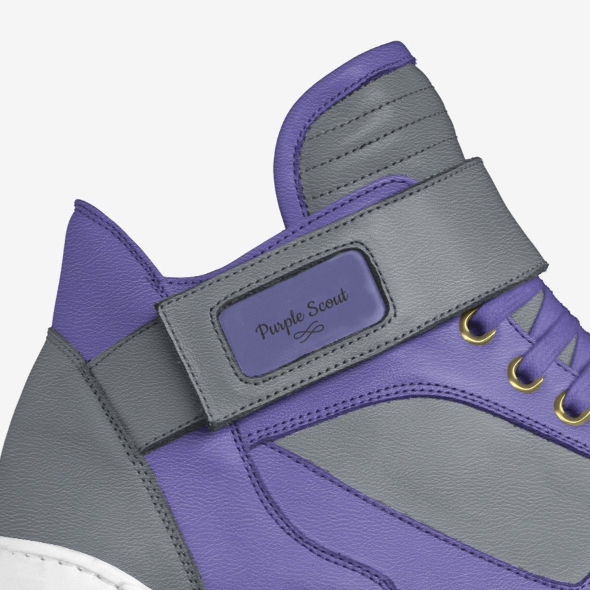 Purple Scout custom made in Italy shoes by Streeter Gehrt | Detail view