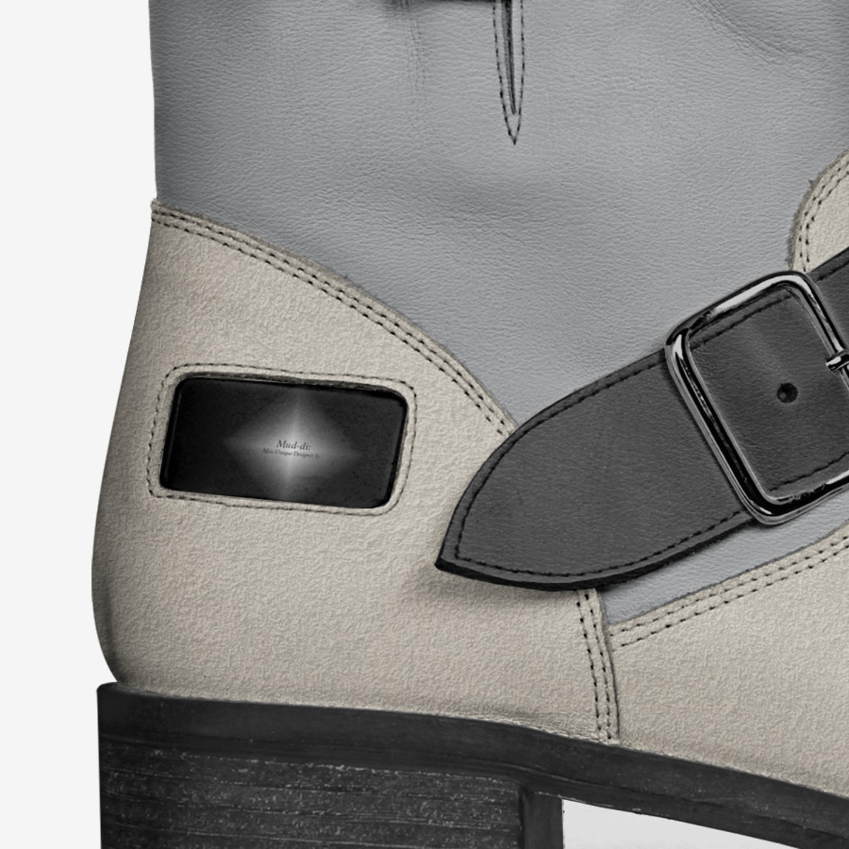 Grayed Lamb Boots custom made in Italy shoes by Mud-di: Miss Unique Designer Is | Detail view