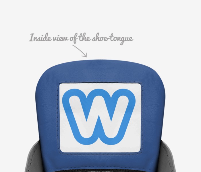 Weebly Kicks custom made in Italy shoes by Dane Butler | Tongue view