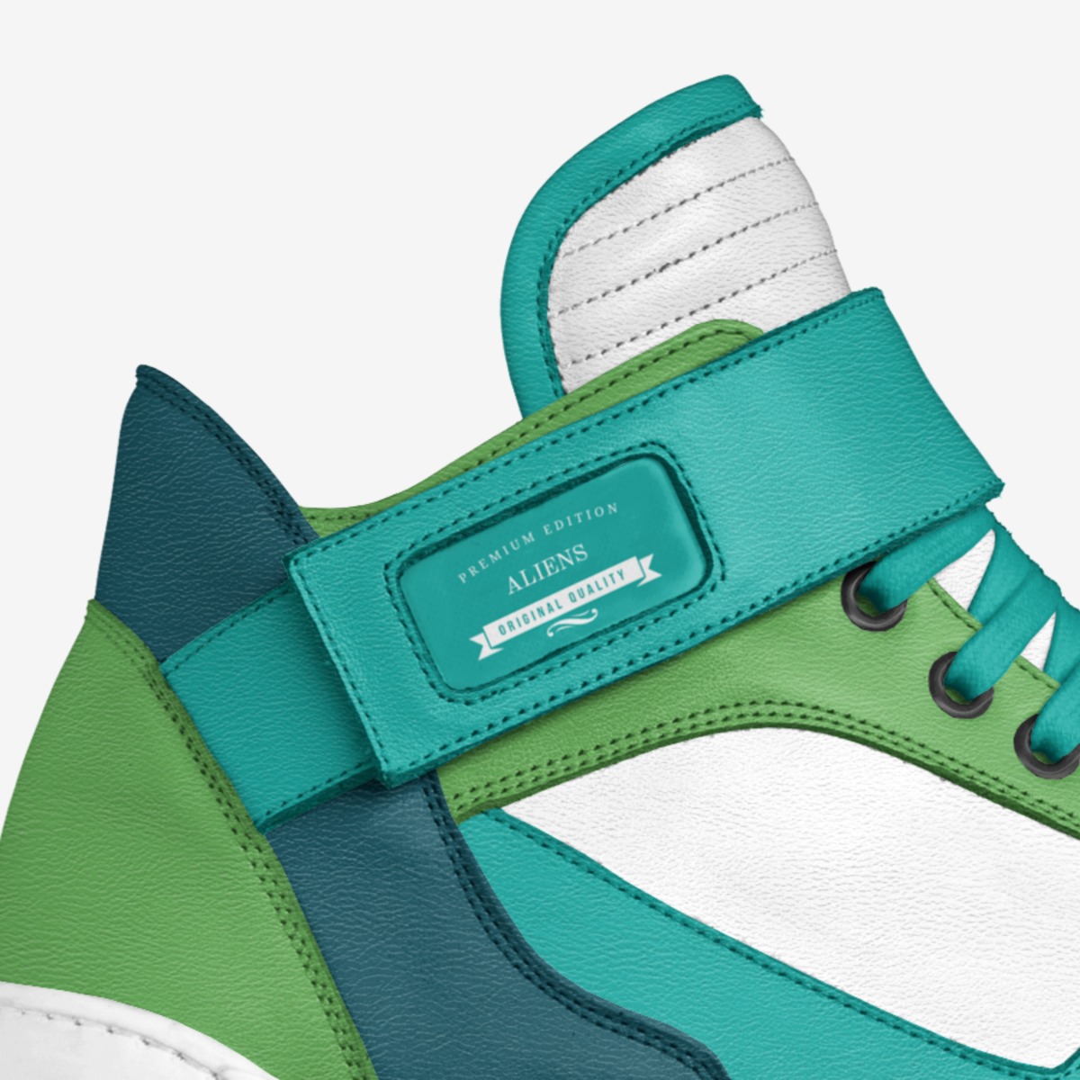 Aliens  custom made in Italy shoes by Lincoln Rivera | Detail view