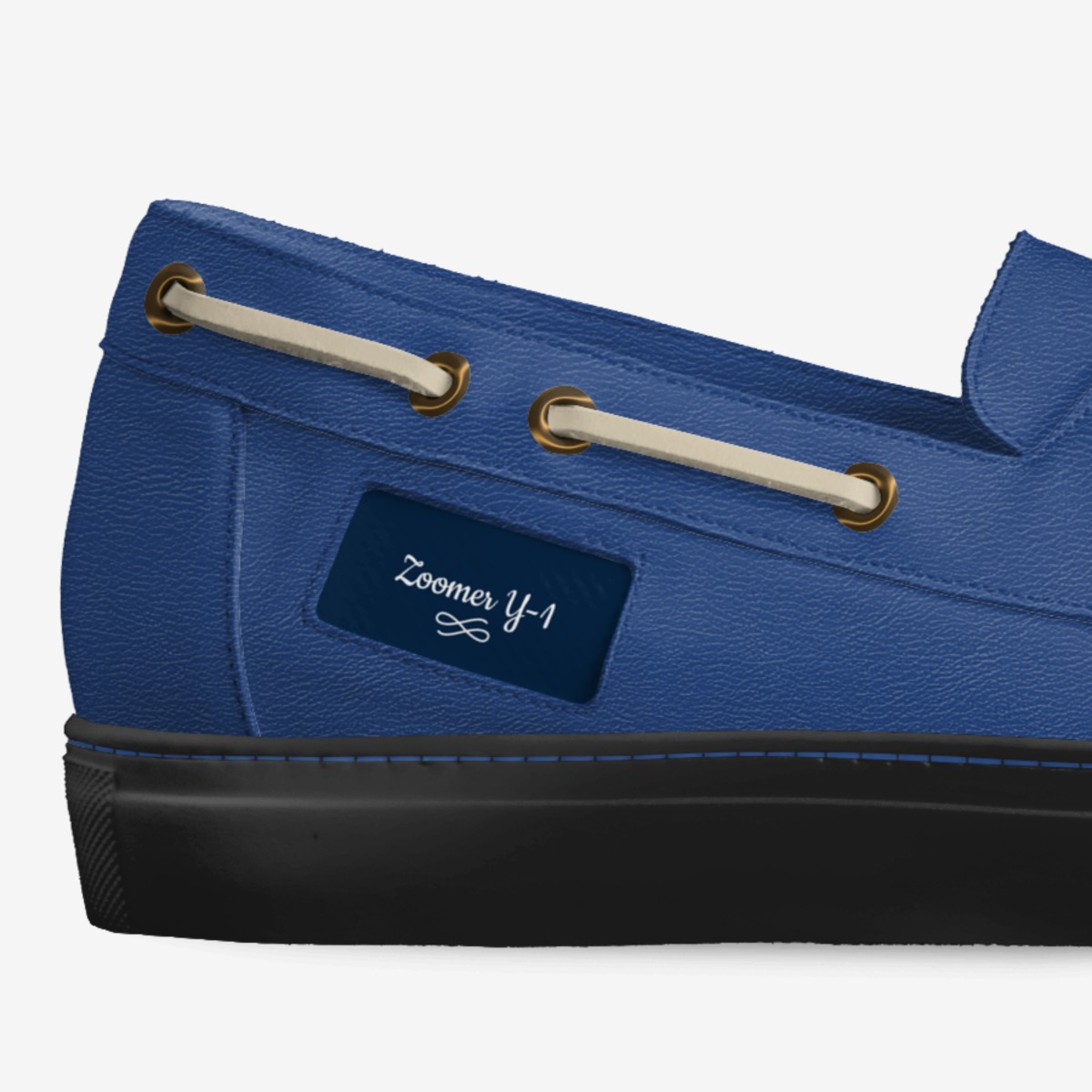 Zoomer Y-1 custom made in Italy shoes by Luke Bowman | Detail view