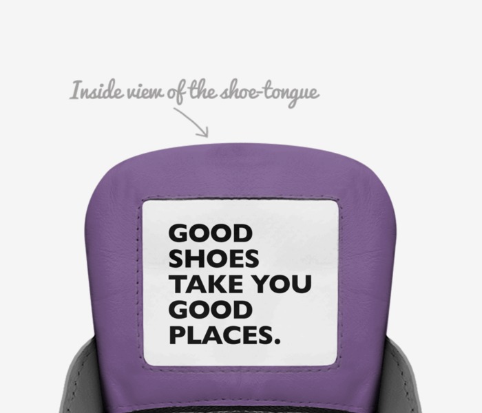 Addi's Unique Shoe custom made in Italy shoes by Addison Ward | Tongue view