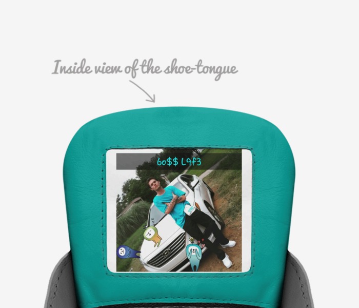 Greggys custom made in Italy shoes by Gregory Scott Greynolds | Tongue view