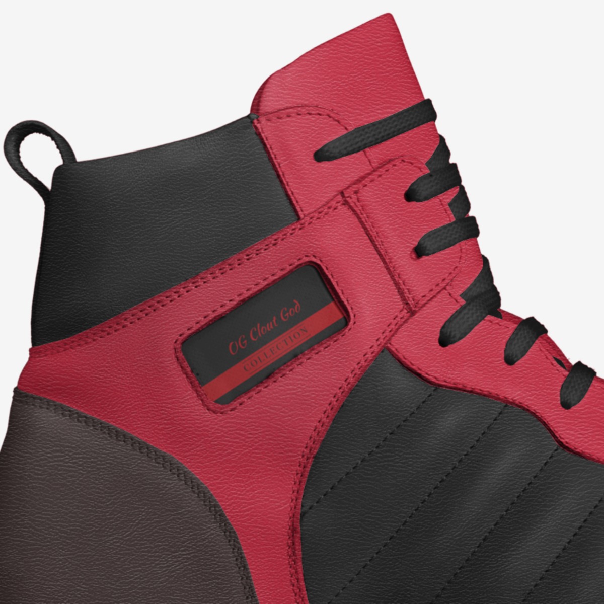 OG Clout God custom made in Italy shoes by Ethan Tibbs | Detail view