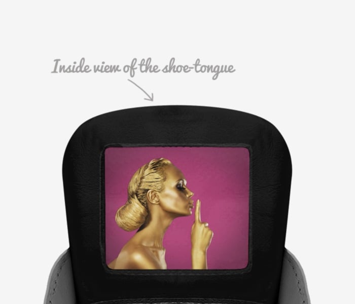 Melly 2s custom made in Italy shoes by Nickie Clarks | Tongue view