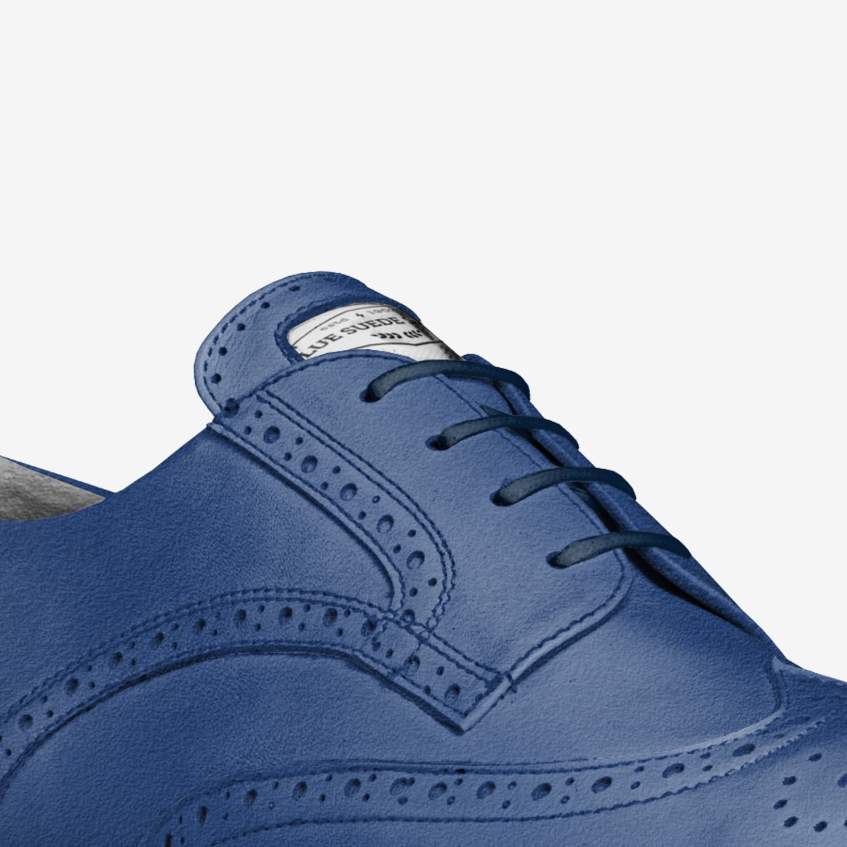 Blue Suede Shoes custom made in Italy shoes by Amilcarsousa | Detail view