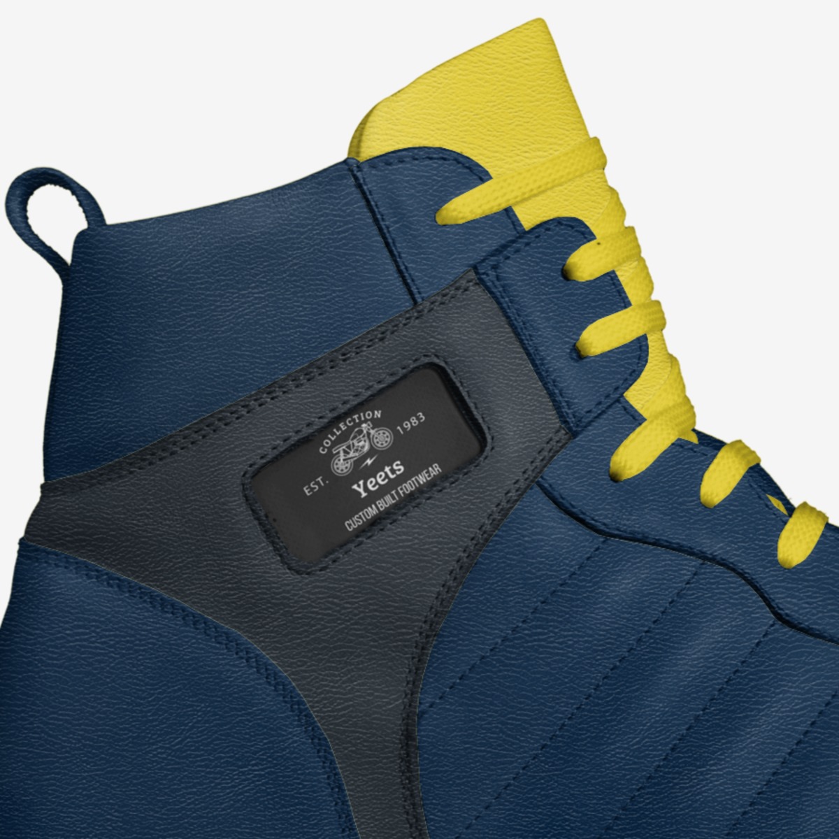 Yeets custom made in Italy shoes by Griffin Mcgee | Detail view