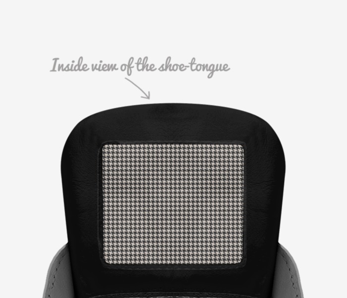 SOS custom made in Italy shoes by Sawyer Wade Hutson | Tongue view