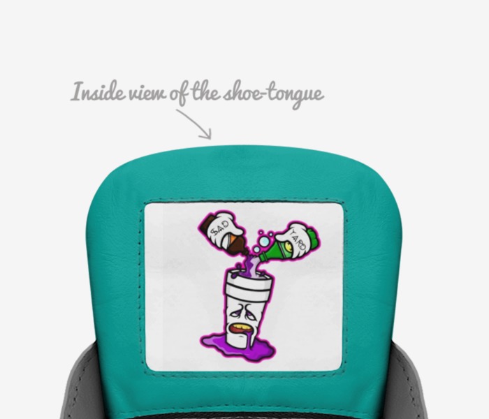 The LICK custom made in Italy shoes by Sonny Ruiz | Tongue view