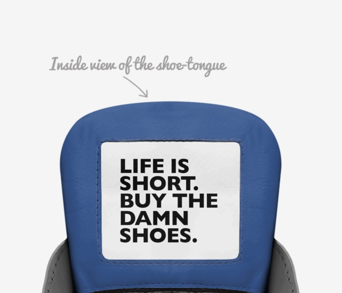 Random Brand custom made in Italy shoes by Ford Burkholder | Tongue view