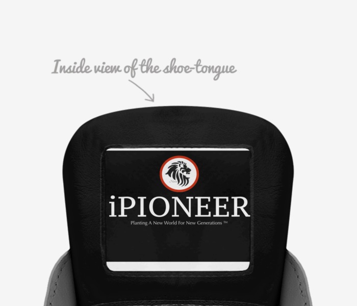 iPioneer custom made in Italy shoes by Marlon D. Hester Sr. | Tongue view