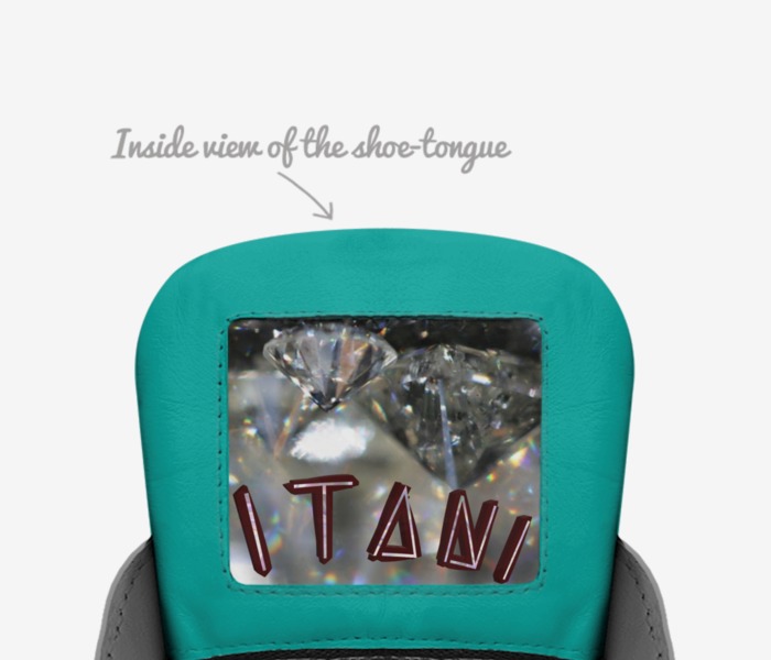 itani custom made in Italy shoes by Amanda J. Itani | Tongue view
