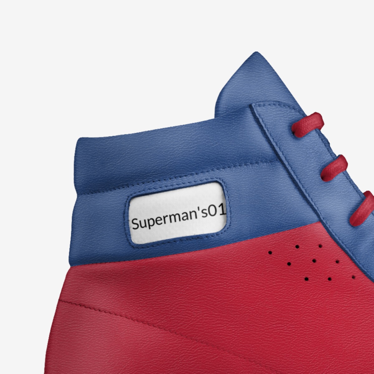 superman's 01 custom made in Italy shoes by Gabriel Ferguson | Detail view