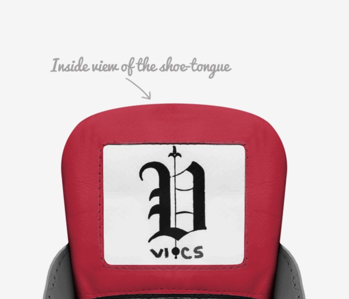 Vics Murphs 6 custom made in Italy shoes by Brayden Murphy | Tongue view