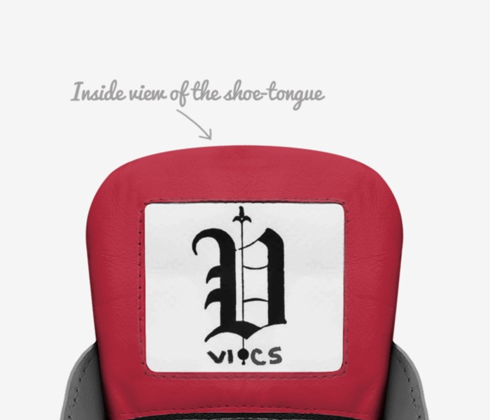 Vics Murphs 9 custom made in Italy shoes by Brayden Murphy | Tongue view