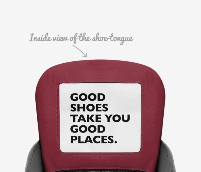 Mix n' Match custom made in Italy shoes by Beatrice Redi | Tongue view