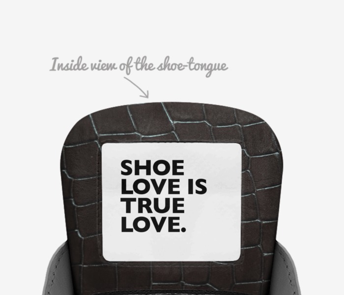 Lek custom made in Italy shoes by Beatrice Redi | Tongue view