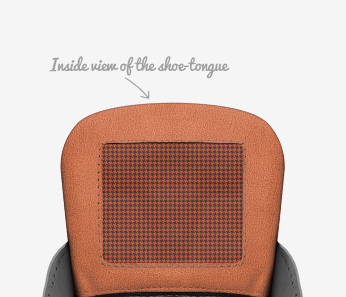 Rowdy Life Designs custom made in Italy shoes by Chris Nurko | Tongue view
