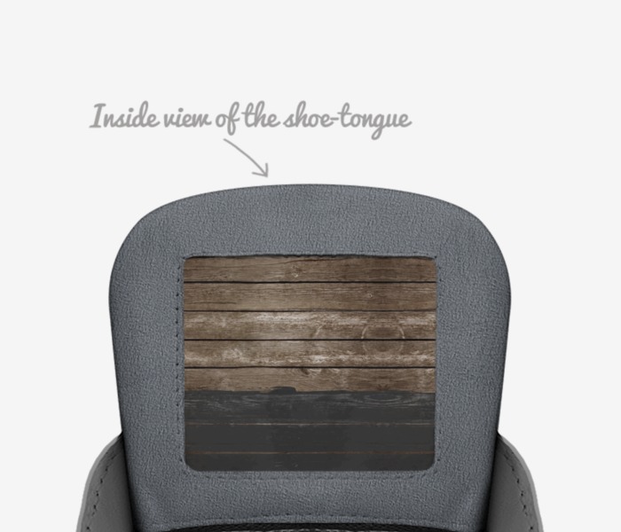 olivetree custom made in Italy shoes by Olivia Tryfus | Tongue view