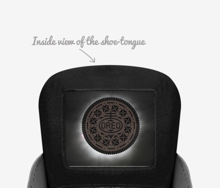 K.M. Oreos custom made in Italy shoes by Kenneth Mclaurin | Tongue view
