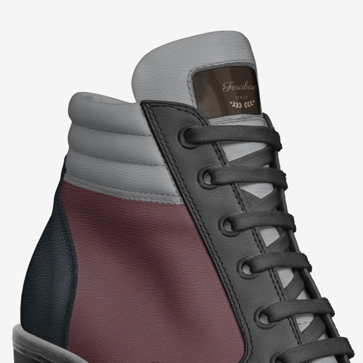 Fosabae custom made in Italy shoes by Hawa Desai | Detail view