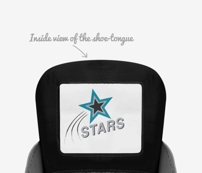 Motor City Stars custom made in Italy shoes by Rick Hartley | Tongue view
