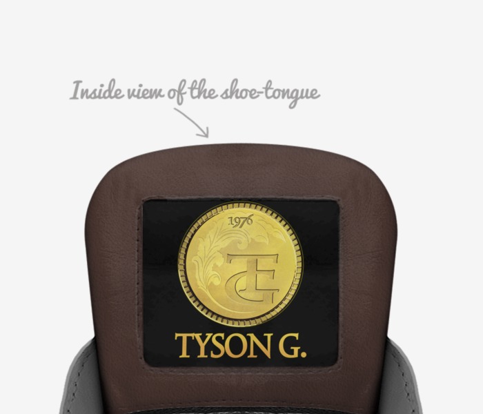 Tyson Gilmore custom made in Italy shoes by Tramel Gilmore | Tongue view