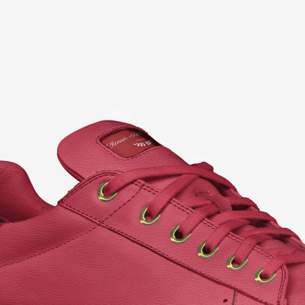 Classic All Red custom made in Italy shoes by Bls Footwear | Detail view