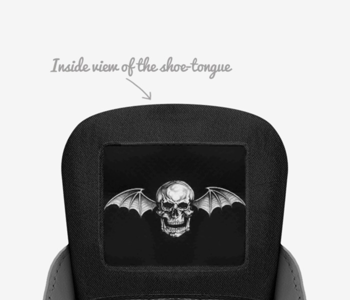 Custom A7X custom made in Italy shoes by Ahmad Zafri Zaryme | Tongue view