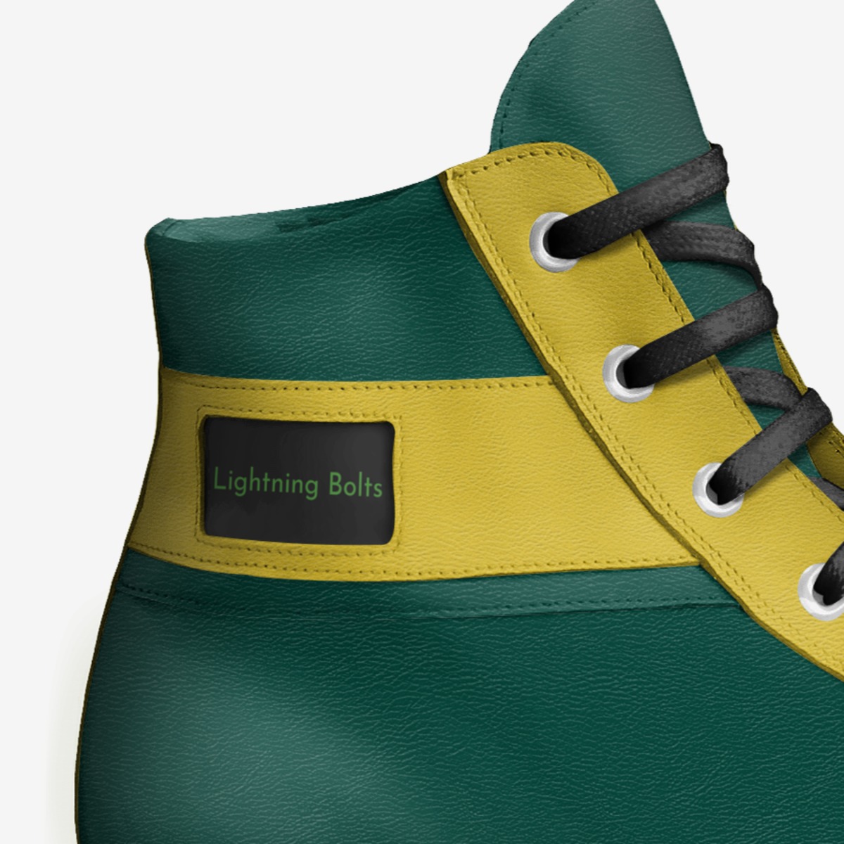 Lightning Bolts custom made in Italy shoes by Josh Epstein | Detail view