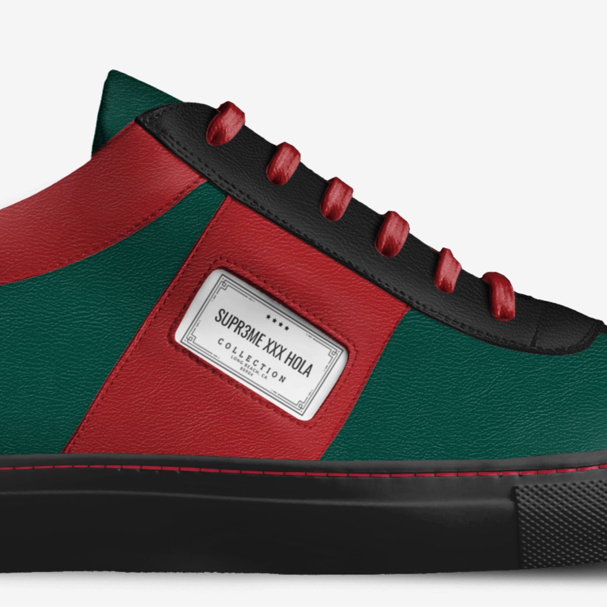 Supr3me xxx Hola custom made in Italy shoes by Reece Marshall | Detail view