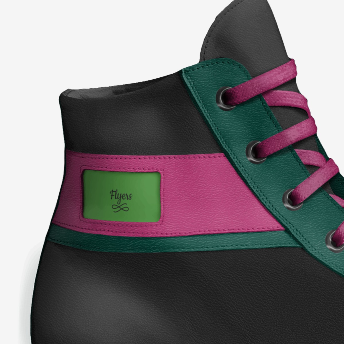 Flyers custom made in Italy shoes by Retr0 Defalt | Detail view