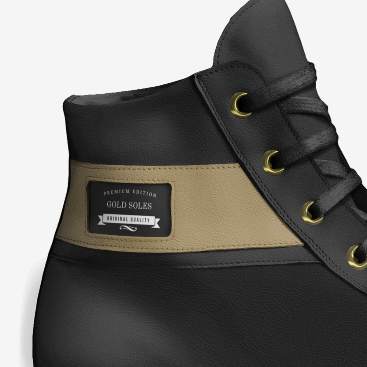 gold soles custom made in Italy shoes by Sloane Ashley | Detail view