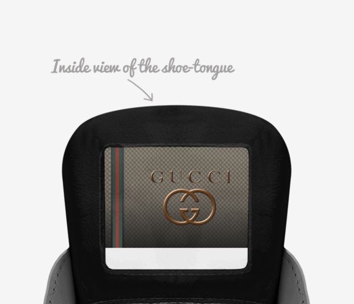 gocci  custom made in Italy shoes by Aiden | Tongue view
