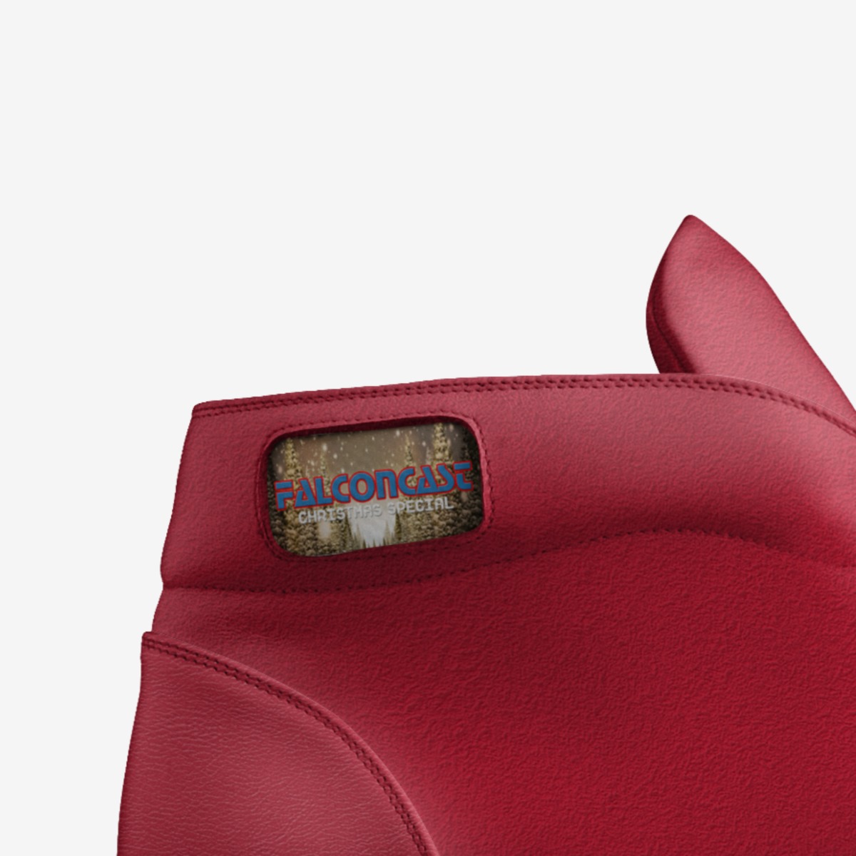 FalconCast Christmas custom made in Italy shoes by Caillou Pettis | Detail view