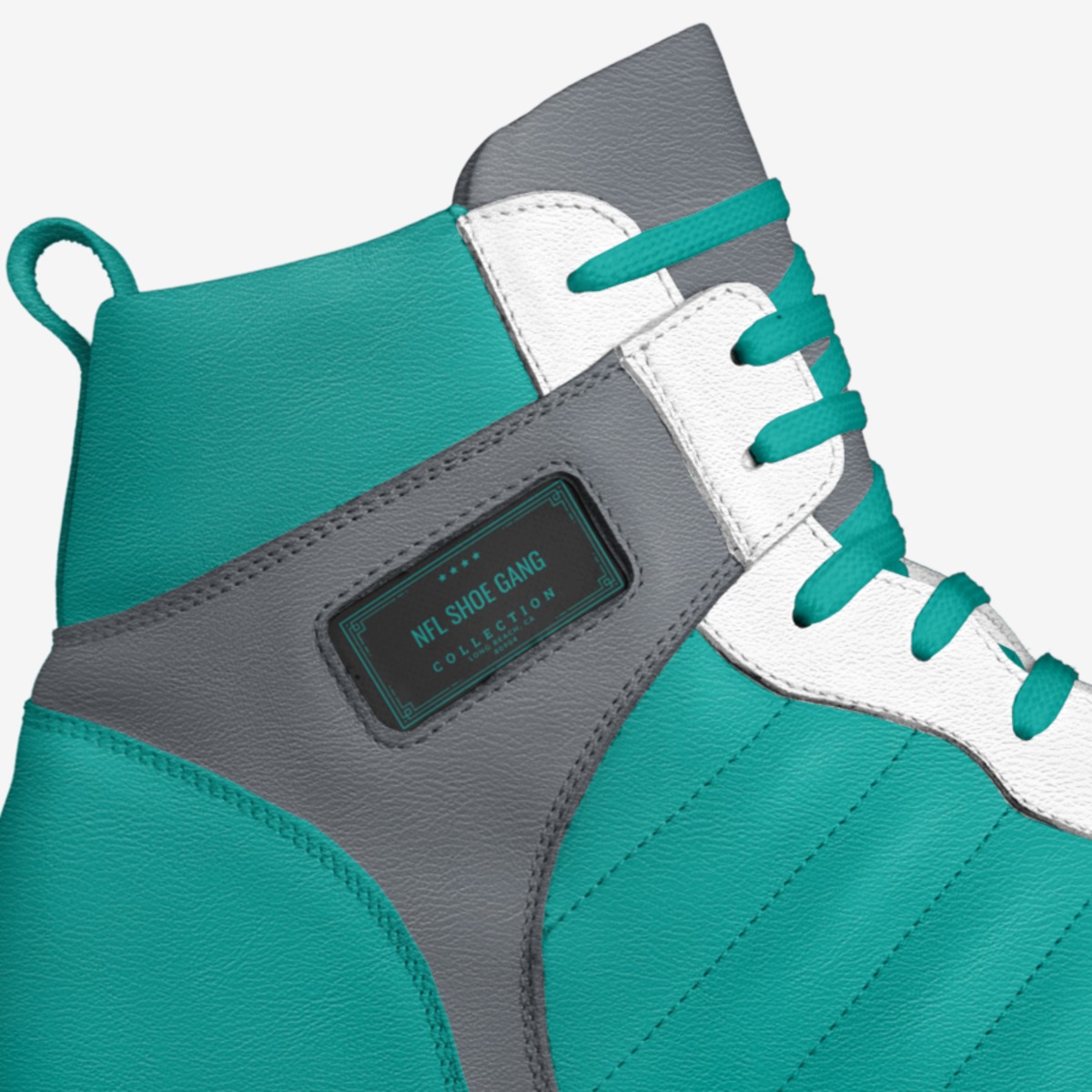 NFL Shoe Gang custom made in Italy shoes by Bethany Ausley | Detail view
