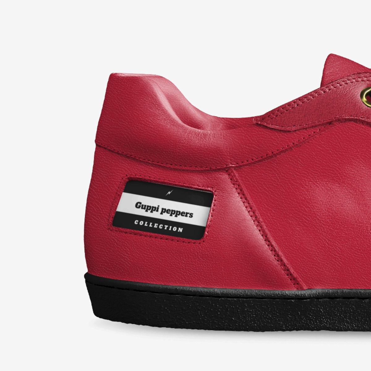 Guppi peppers custom made in Italy shoes by Brady Oxborrow | Detail view