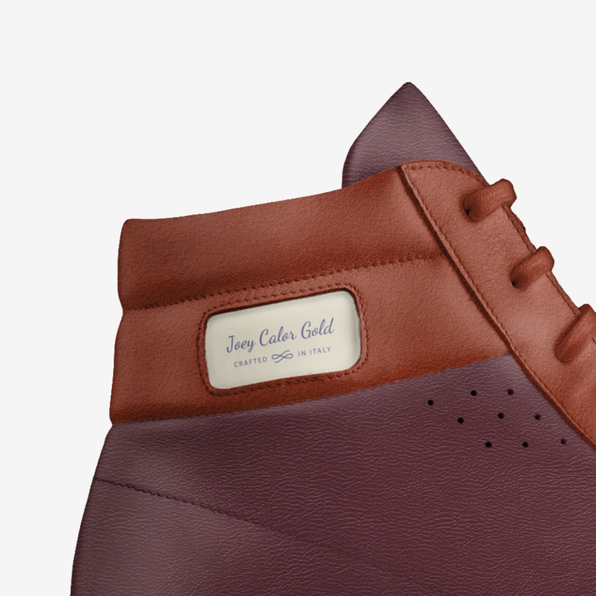 Joey Calor Gold custom made in Italy shoes by Joseph Smith | Detail view
