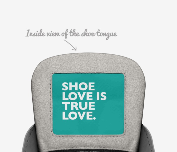 That Swag On feet custom made in Italy shoes by Ja-kyrrah Lashay | Tongue view