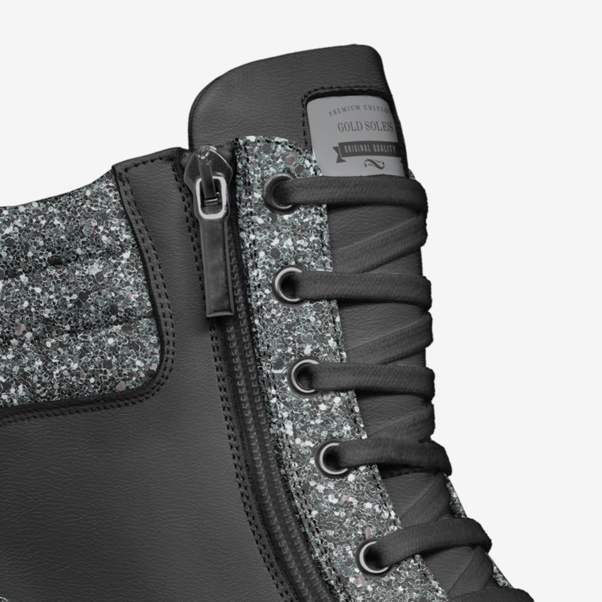 Gold Soles custom made in Italy shoes by Sloane Ashley | Detail view
