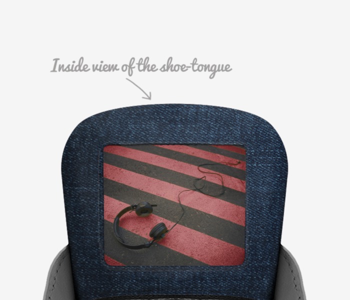 Unique2lyfe-Shoez custom made in Italy shoes by Mary Kelson | Tongue view