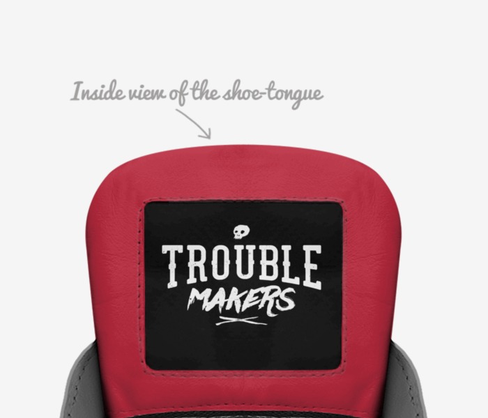 Trouble Makers custom made in Italy shoes by Tma | Tongue view