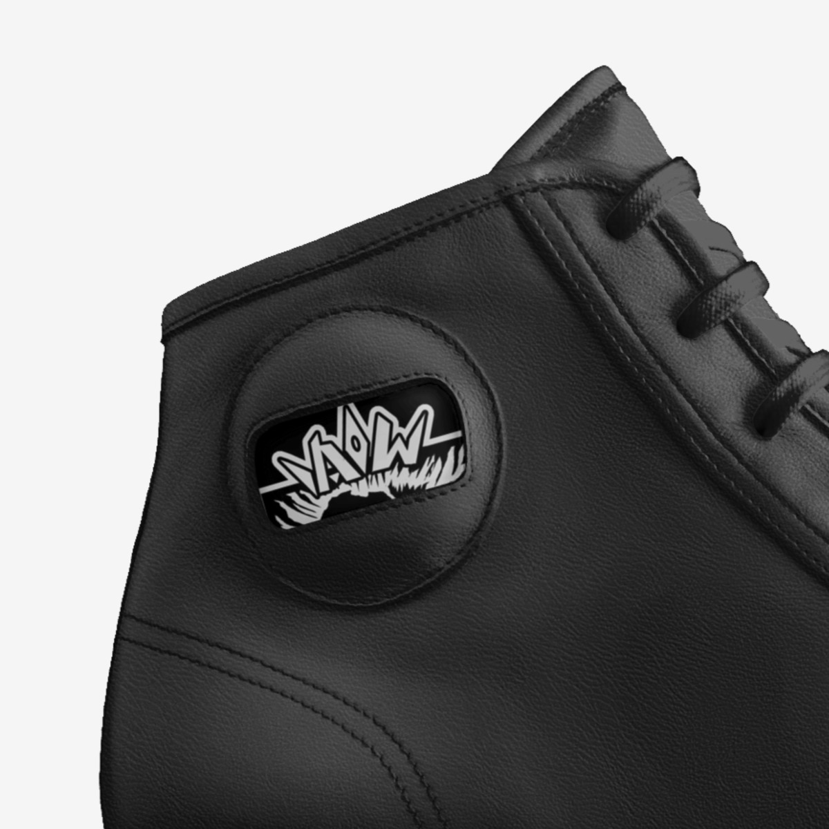 ADubs Black custom made in Italy shoes by Adrian Willis | Detail view