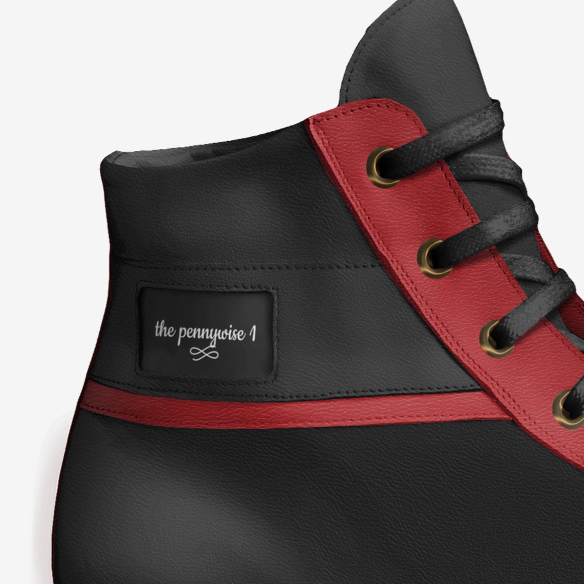 the pennywise 1 custom made in Italy shoes by Isaac Jaden Wright | Detail view