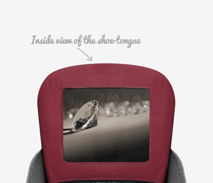 Air custom made in Italy shoes by Brandon Threat | Tongue view