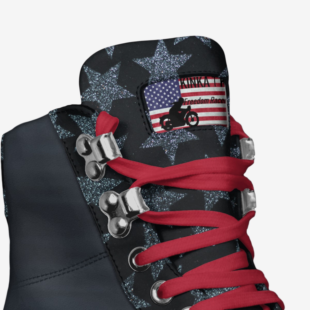 Freedom Racer '76 custom made in Italy shoes by Kinka T Kix | Detail view