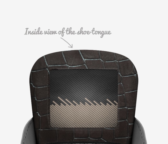KROX-Kinka T Kix custom made in Italy shoes by Kinka T Kix | Tongue view
