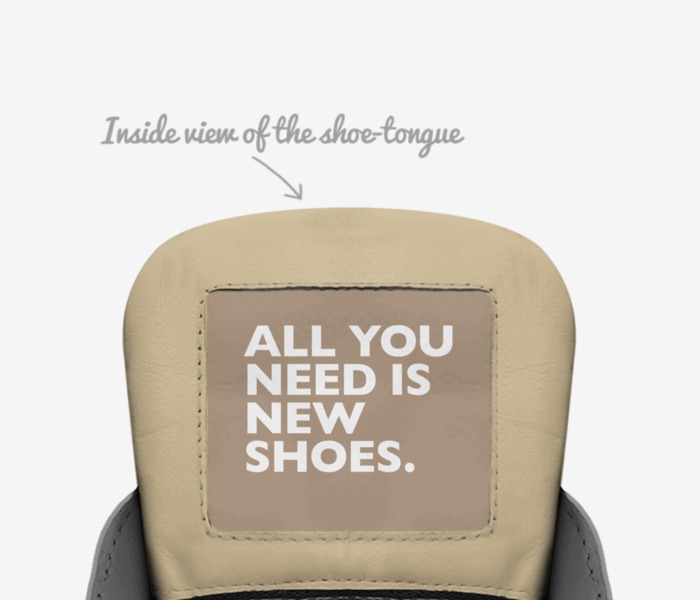 frush 18 custom made in Italy shoes by Kayla | Tongue view