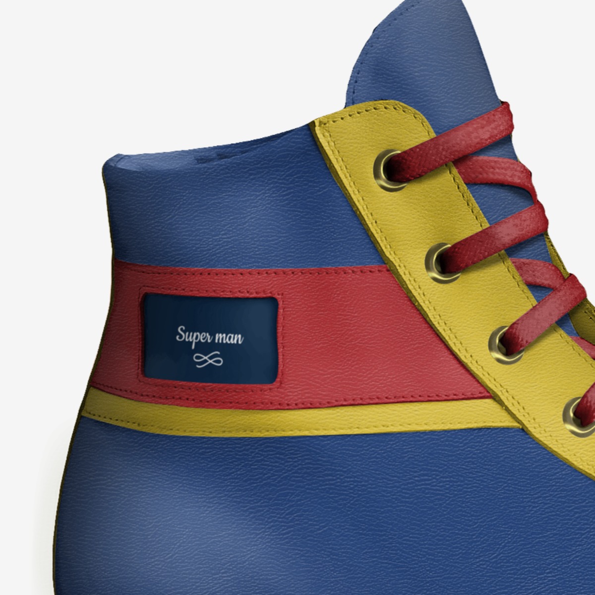 Super man custom made in Italy shoes by King | Detail view